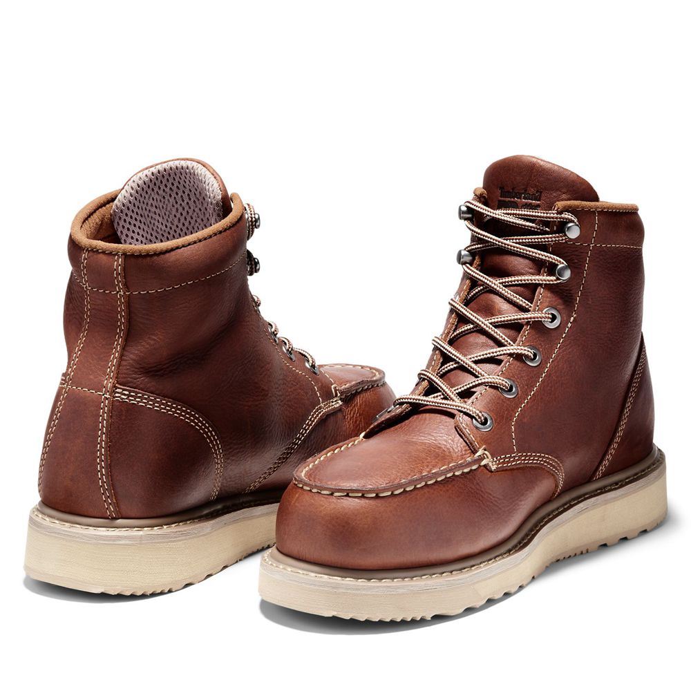 Botas de Trabajo Masculino - Timberland Pro® Barstow Wedge Alloy Toe - ZBHEU5704 - Marrom